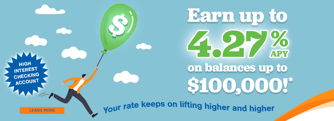Earn up to 4.27% apy on balances up to $100,000!