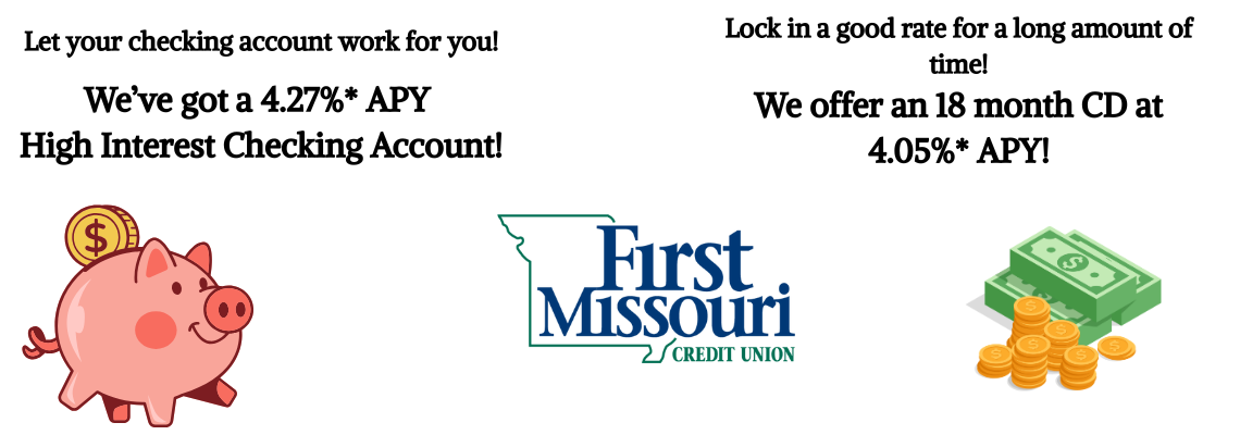 4.27% APY High Interest Checking and 18 month CD at 4.05% APY